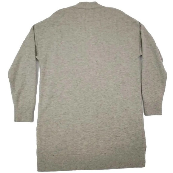 Gap~Woman Size L~Gray Long Delves Button-Up Sweater Cardigan, Pockets Wool Blend - Picture 12 of 14